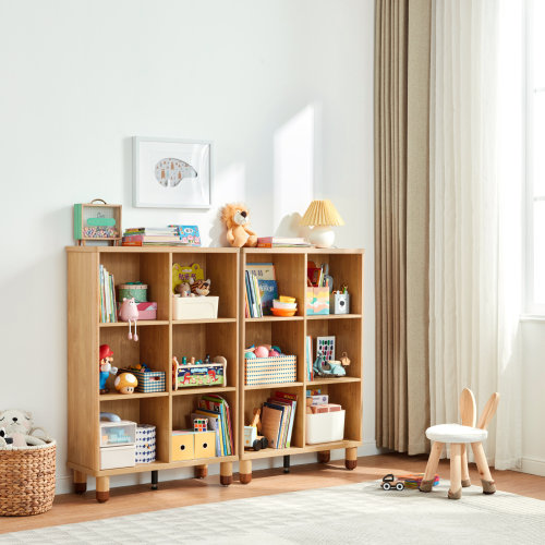 Linspire Horizon Kids 6 Cube Bookcase Natural Kids Furniture